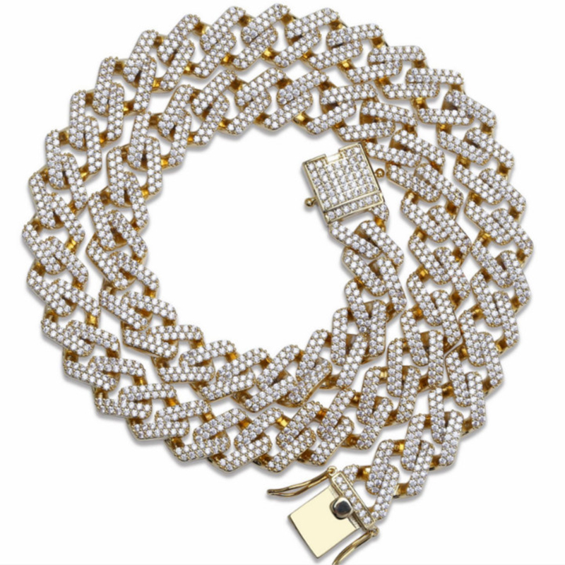 Collana cubana di menta di stile hot style hip-hop