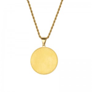 Collana di carta rotonda a doppia palma hip-hop