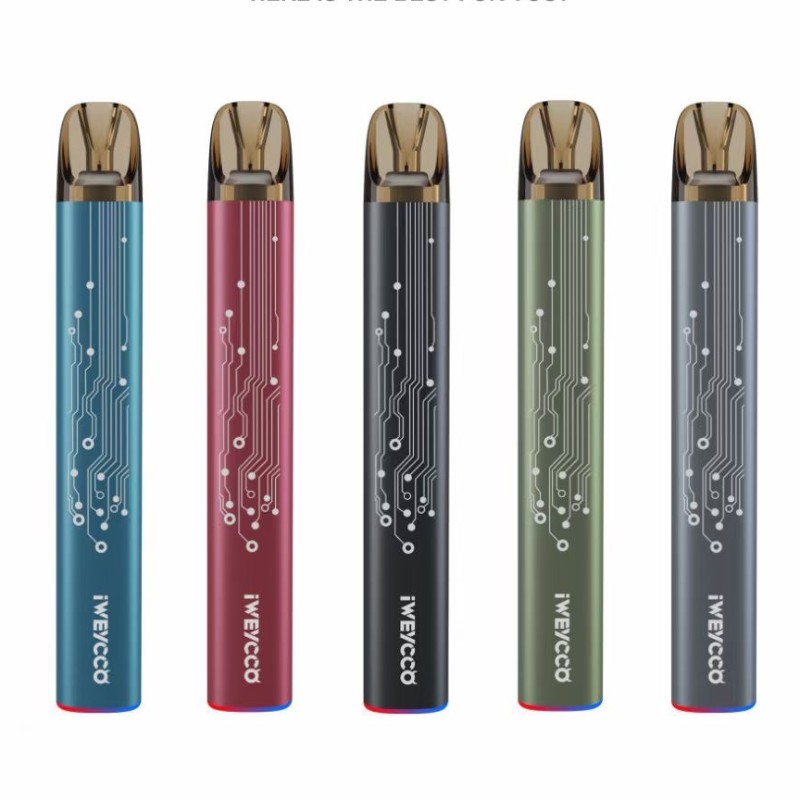 USA Nave gratis 100% originale IWEYCCO GHOST E Sigarette Kit del dispositivo Batteria Vape Batteria da 20 mg Cartuccia RGB Light