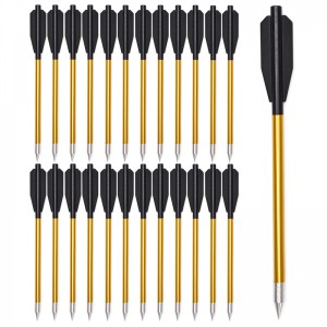 Elong Outdoor 110301 6.5inch Bulloni della balestra Bulloni in alluminio in alluminio cavo Punto di acciaio al carbonio per la caccia al tiro con l\'arco