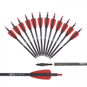 Nika tiro con l\'arco 113167-02a 7,5 pollici ID6.2mm Bulloni della balestra Bulloni in fibra di carbonio Alluminio Nock del sistema Cobra ADDER/R9/RX Attrezzatura da tiro con l\'arco