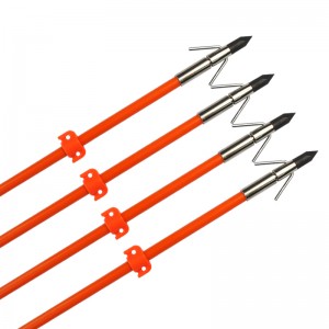 110021-og elong all\'aperto od8mm 32inch bowfishing arrow Freccia in fibra di vetro Acchetta da tiro con l\'arco pesca