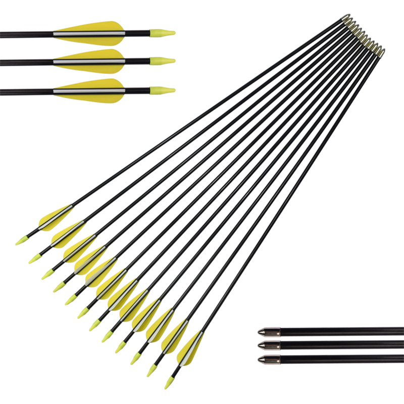 Elong Outdoor 110010 ID5MM 30 pollici in fibra di vetro freccia TPU Vanne per tiro con l'arco tiro tiro