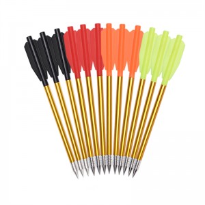 Elong Outdoor 110301 6.5inch Bulloni della balestra Bulloni in alluminio in alluminio cavo Punto di acciaio al carbonio per la caccia al tiro con l\'arco