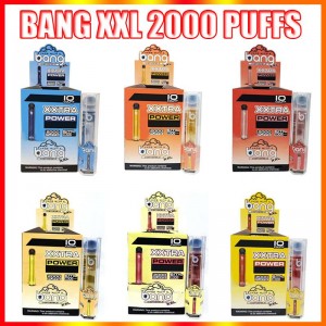 Bang XXL Penna vape monouso a penna elettronica Sigarette per dispositivi 800mAh Batteria 6ml Pods Vuoto Vuoto Vuoto Original Vapori 2000 Puffs Kit all\'ingrosso