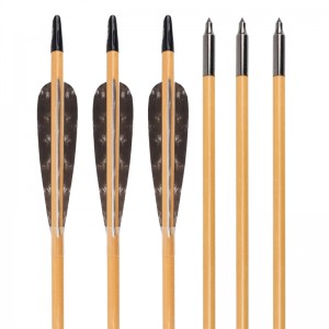 Elong Outdoor 117025-01 od8mm 32inch arrow in legno tiro con l\'arco tiro a tiro con l\'arco tradizionale