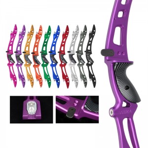 Nika Archery 221006 25 pollici ILF 6061 Riser di tiro con tiro con l\'arco di alluminio per tiro a bordo ricurvo