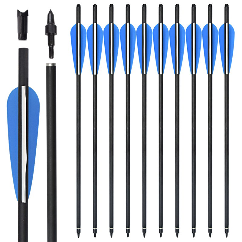 Elong Outdoor 110045 OD8.8mm 17 pollici RollFiberglass Bolt TPU Vanne Bulloni della balestra del tiro con l'arco