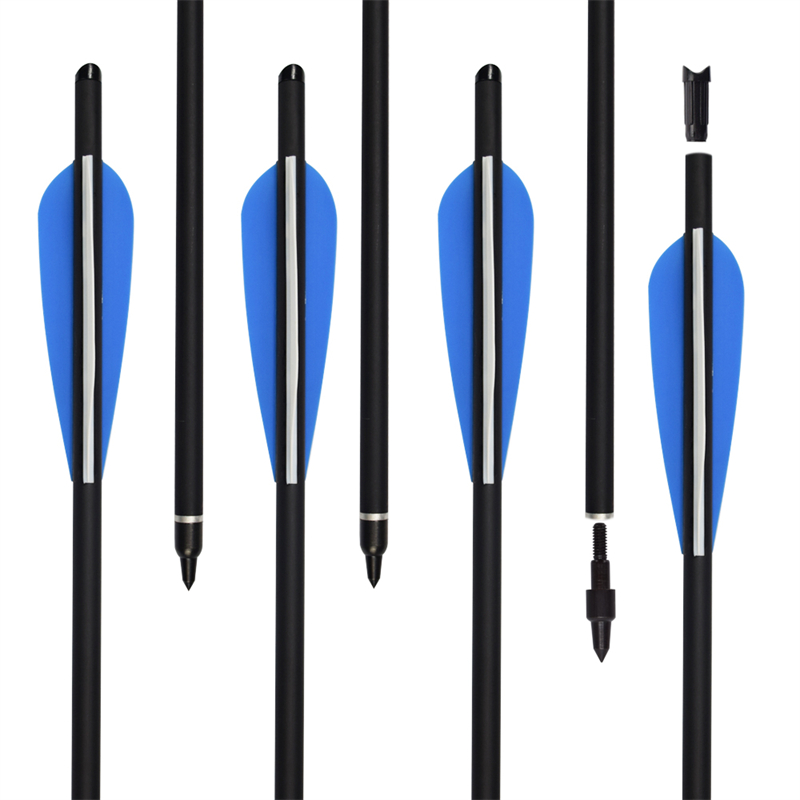Elong Outdoor 110045 OD8.8mm 17 pollici RollFiberglass Bolt TPU Vanne Bulloni della balestra del tiro con l'arco