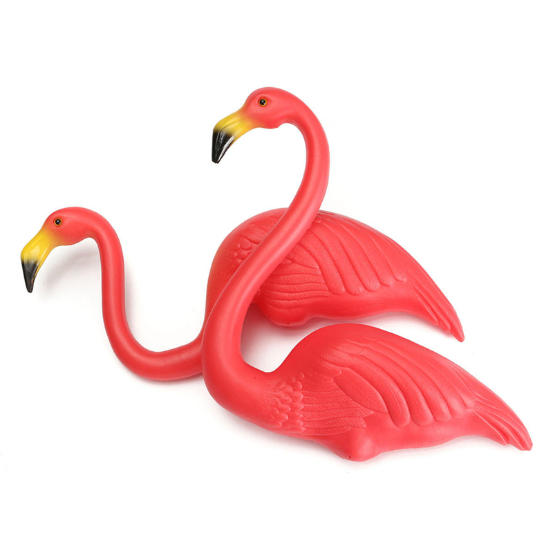 Pink Flamingo Plastic Yard Garden Lawn Art Ornaments Retro Toy Decor