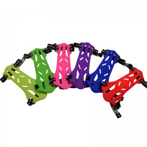 Elong Outdoor 44ag03 Guardia del braccio Gruppi morbida in gomma doppia con frecce di tiro con l\'arco Scatto di protezione in plastica