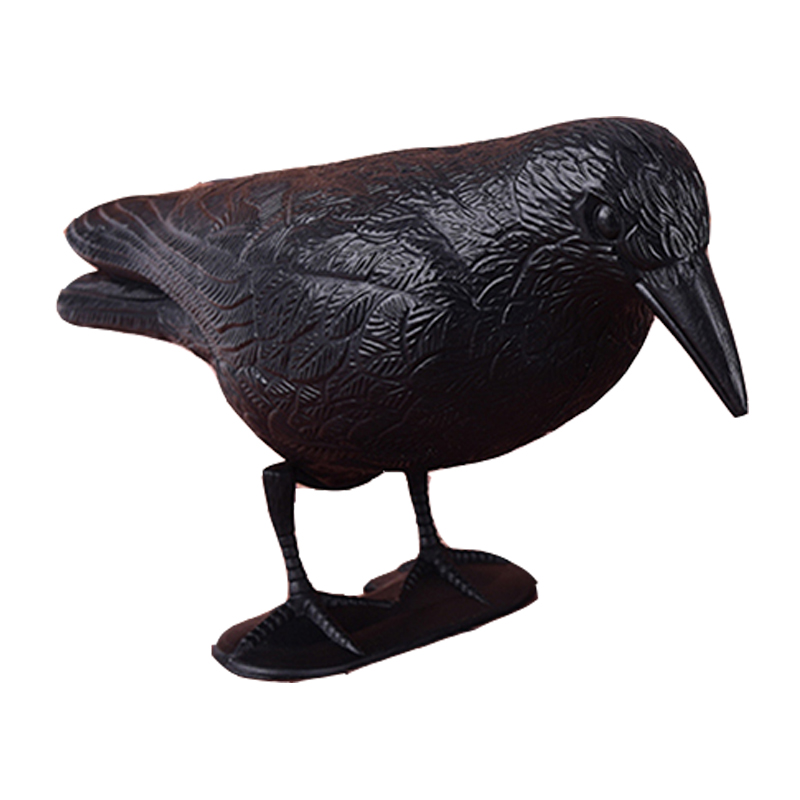 GUGULUZA stand ricco affollamento corpo Crow Decoy caccia di plastica Black Crow Decoys Hallows \\\\\\\\\\\\\\ 's Day Decor w/Feet palo, decorazione del giardino