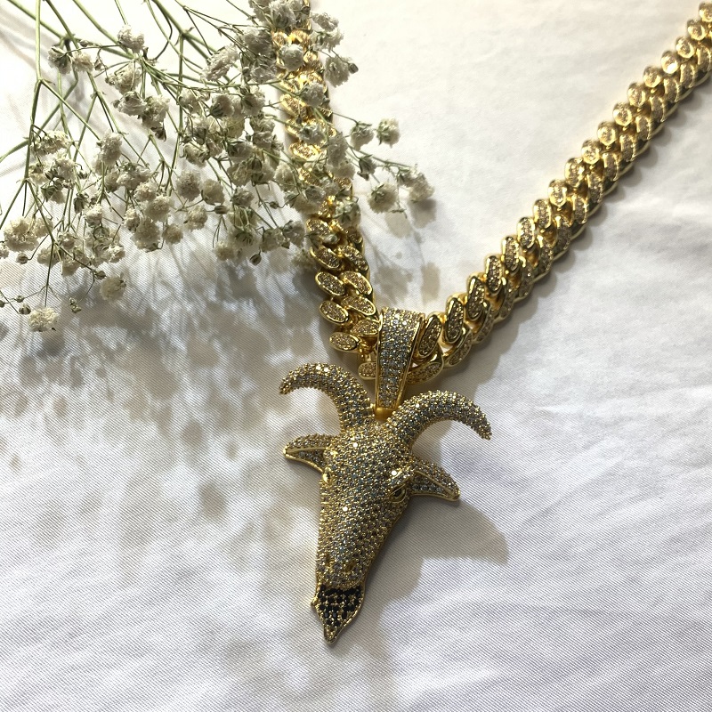 Collana Hip Hip Hop Zircon Solid Deer