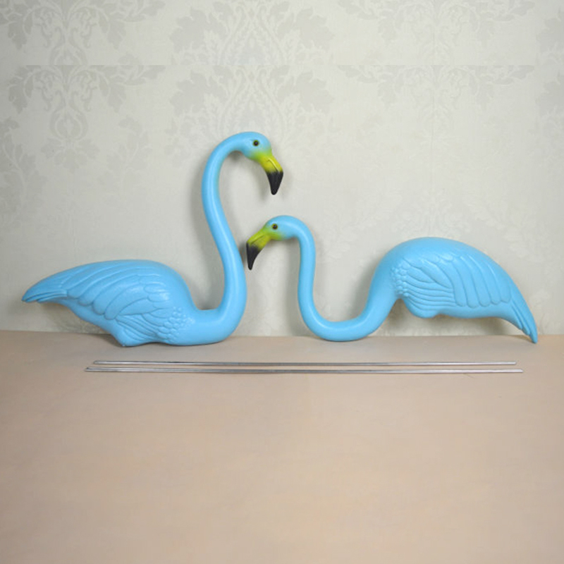 Simulazione Plastica Blu Flamingo Birds Giarding Animal Decorations Forniture per esterni