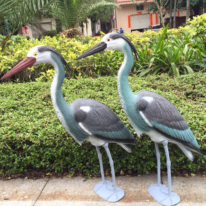 Blue Heron Decoy Plastic Yard Garden Garden Garden Art Ornaments Decor
