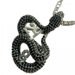 Semplice hip hop gioielli oro colore metallo catena di metallo collana collana di cristallo animale serpente collana pendente