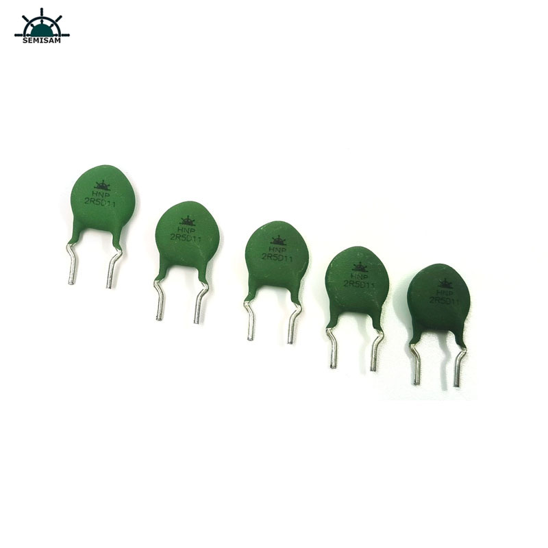 Elemento termistore di qualità Premium Materiale in silicone verde HNP2R5D11 Power NTC Termistore per tutti i metalli