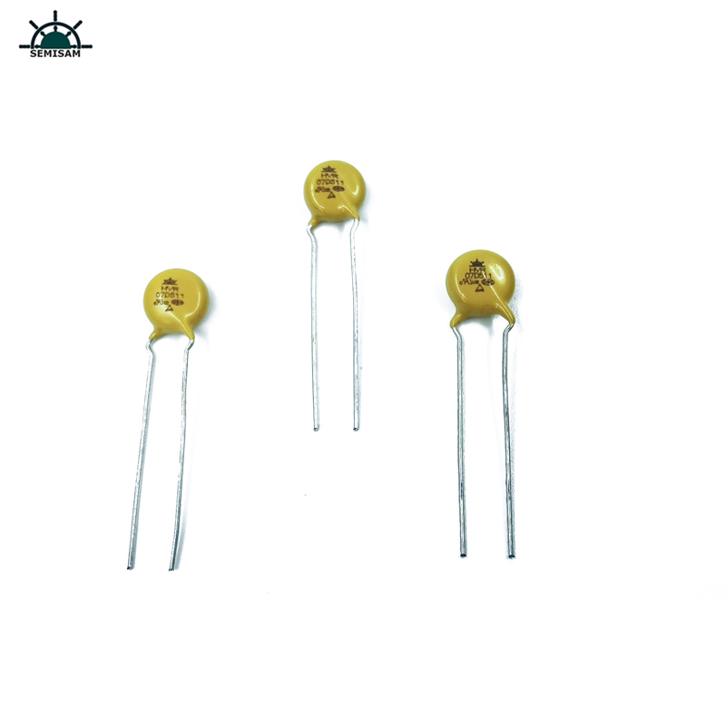 Produttore originale Lungo piombo, giallo Silicon MOV 7D511 510V 7mm Resistore MOV VARISTOR