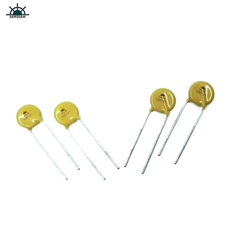 Porcellana Fornitore del resistore ODM ODM Silicio giallo 10D121 Diametro Diametro 10mm Varistore di ossido di metallo per la luce a LED