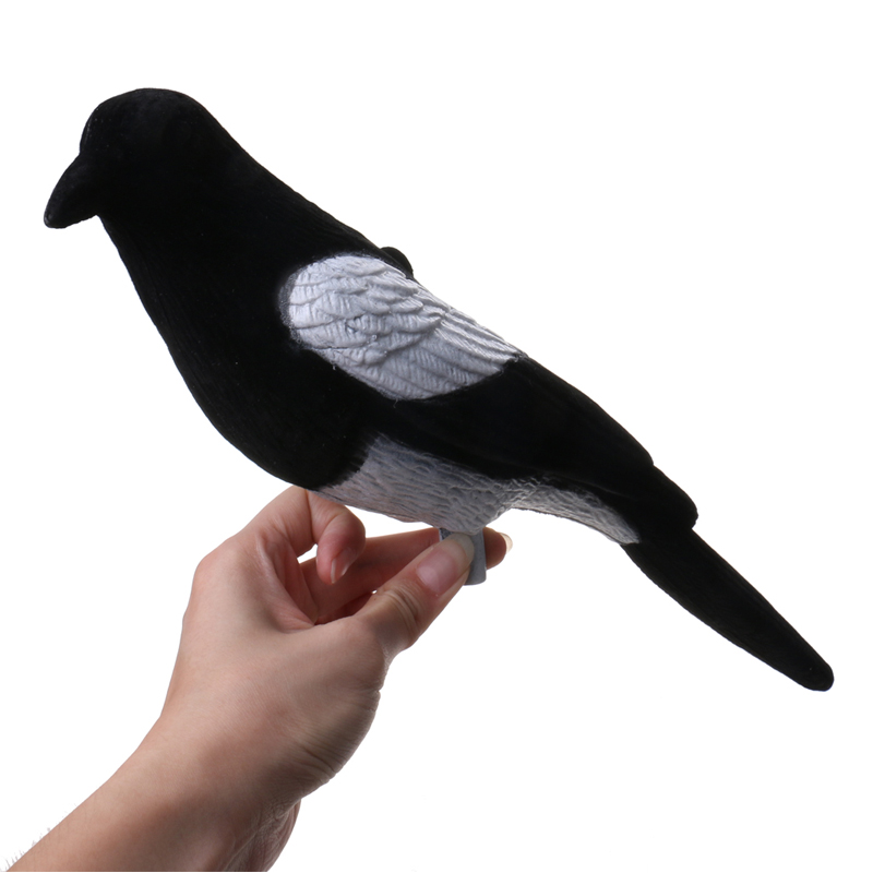 Plastica affollata BAGPIE DECOY BAITO SCATORE TRAPPIO DOCEGO DEMUNCIA DECOY Uccello per accessori da caccia all'aperto