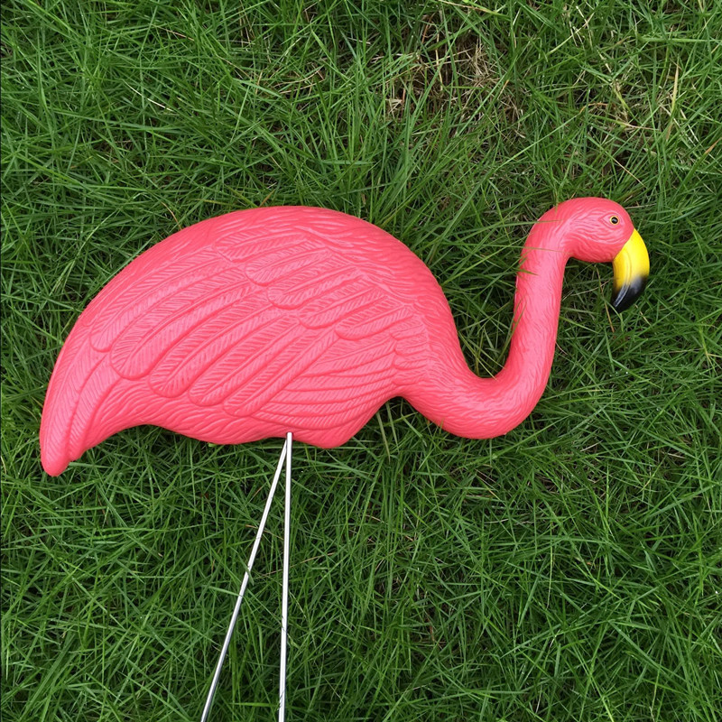 Simulazione di plastica fenicottero decorazione del bambino ornamenti da giardino all'aperto ornamenti in resina fenicottero figurine fieno giardino festival decorazione del giardinaggio