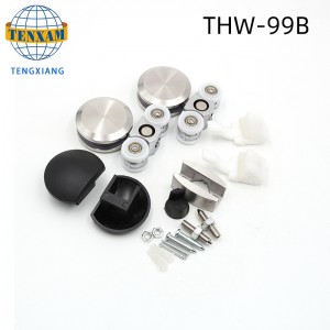 Porta scorrevole a rotella a rulli con impianti porta in vetro appeso a impianti di montaggio aderente