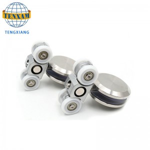 Porta scorrevole a rotella a rulli con impianti porta in vetro appeso a impianti di montaggio aderente