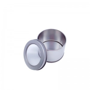 lusso rotonda personalizzata con coperchio grande profumate candele barattolo di latta Citronela candela lattine (65 millimetri * 50mm)