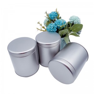 Lattine di tè in argento smerigliato del tappo rotondo sigillato lattine rotonde dell\'argento della lattina dell\'argento della lattina dell\'argento (90mm * 90mm)