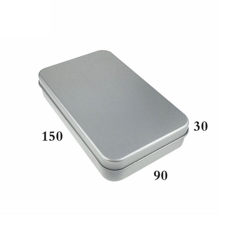 Smerigliato scatola di imballaggio di metallo scatola di latta pennello cosmetico rettangolare 150 * 90 * 30MM