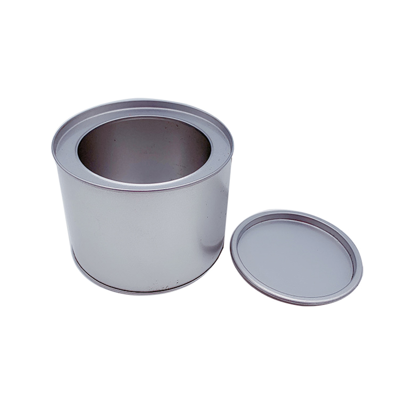 Fabbrica rotonda su misura scatola di latta di protezione dell'ambiente commestibile barattolo di latta con coperchio tappo (100MM * 75MM)