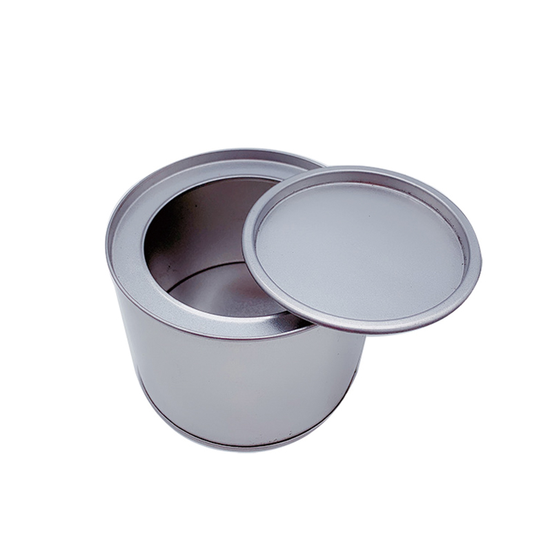 Fabbrica rotonda su misura scatola di latta di protezione dell'ambiente commestibile barattolo di latta con coperchio tappo (100MM * 75MM)