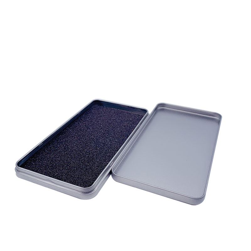 Cassa del telefono cellulare con coperchio quadrato scatola metallica confezione regalo scatola metallica 170 * 90 * 15mm