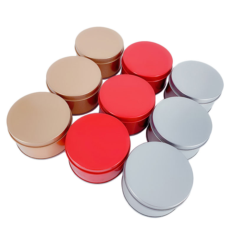 Candy Metal Bannelli in metallo Lattina Blackplant Round Tar Back Box 75 * 40mm