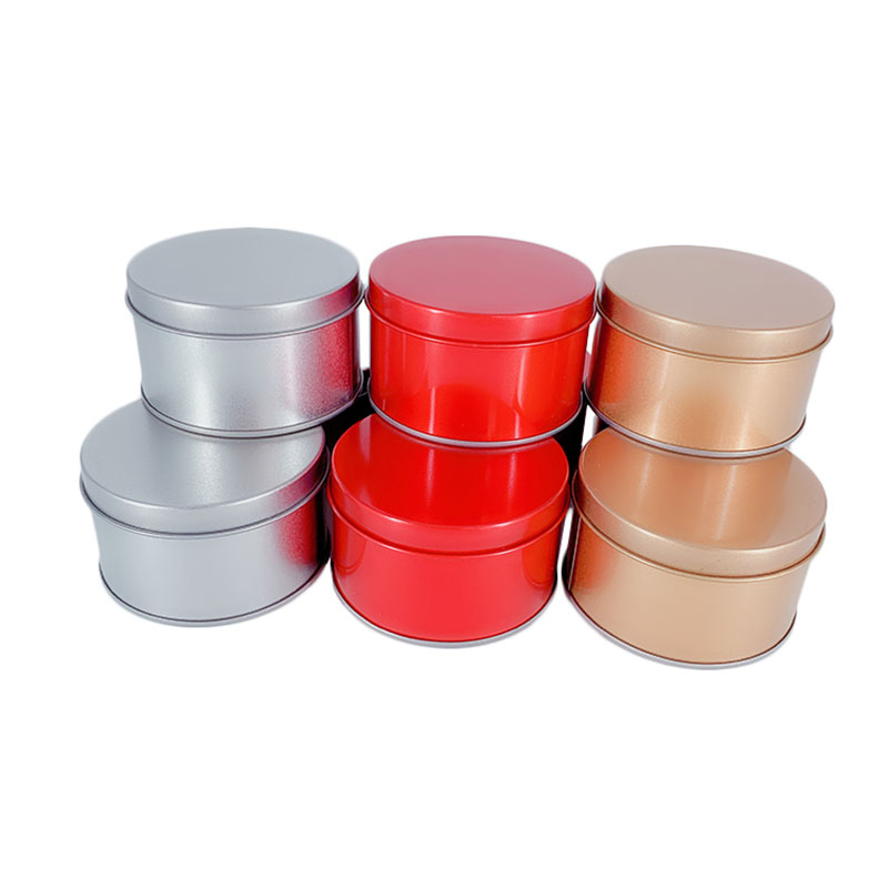Candy Metal Bannelli in metallo Lattina Blackplant Round Tar Back Box 75 * 40mm