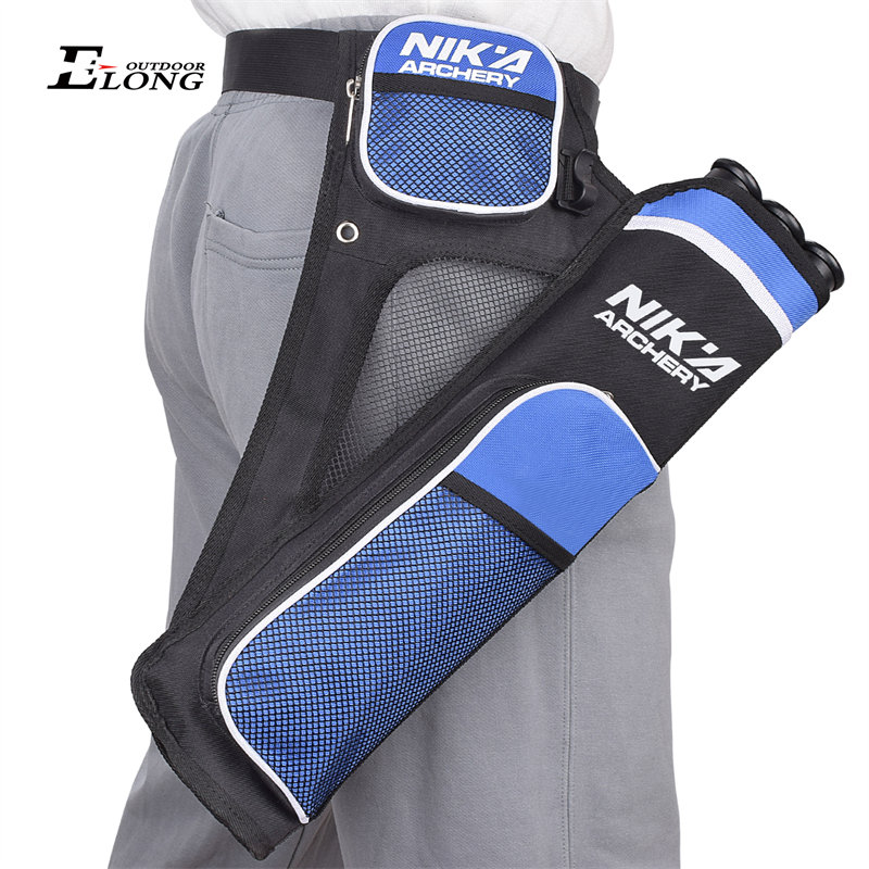 Nika Tiro con l'arco 430021 Rh Blue Color Tiro di tiro con l'arco per la tenuta delle frecce 3 Tube Hip Hip Hunting Hunting Training Airury Arrow Harrover