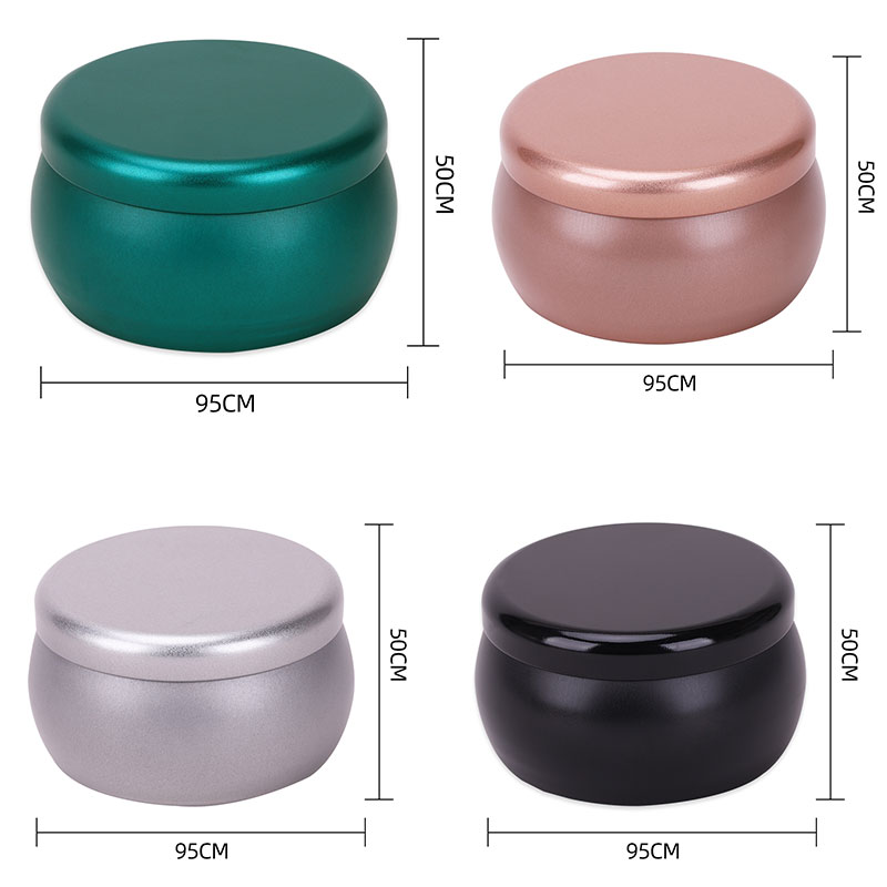 Barattolo di candela vuotanero opaconero ecocompatibile con lid95 * 50mm