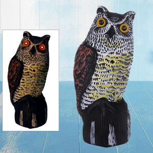 Grande falso Solar Power Plastic Owl Decoy Statue Garden Spaventapasseri