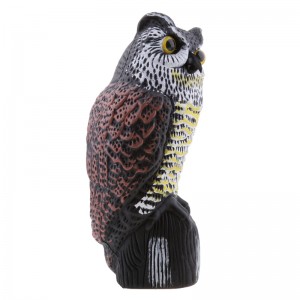 36cm Plastic Garden Ornament Owl Yard Scarer Realistic Decoy Garden Decor