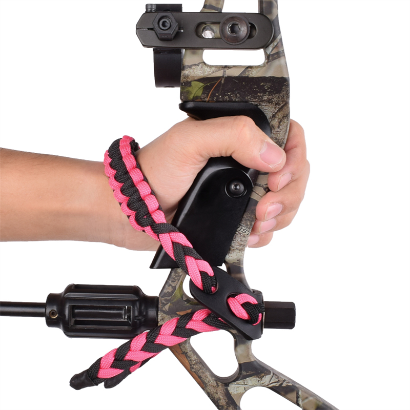 Elong Outdoor 470014 Pelle da polso in pelle di metallo Gromet rosa per tiro con tiro con tiro con tiro con l'arco.