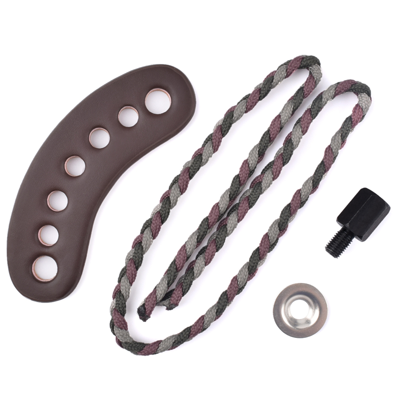 Elong Outdoor 470011 Sling in pelle di polso in metallo Gromet Grigio colore per tiro con l'arco composto arco tiro