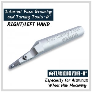 Utensili da taglio EMET, lavorazione di mozzo per motivi in ​​alluminio, strumenti interni/externali a scorrimento e tornitura, strumenti di tornitura a scanalatura profonda, strumenti di scanalatura del viso