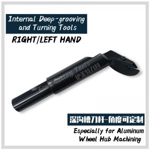 Utensili da taglio EMET, lavorazione di mozzo per motivi in ​​alluminio, strumenti interni/externali a scorrimento e tornitura, strumenti di tornitura a scanalatura profonda, strumenti di scanalatura del viso