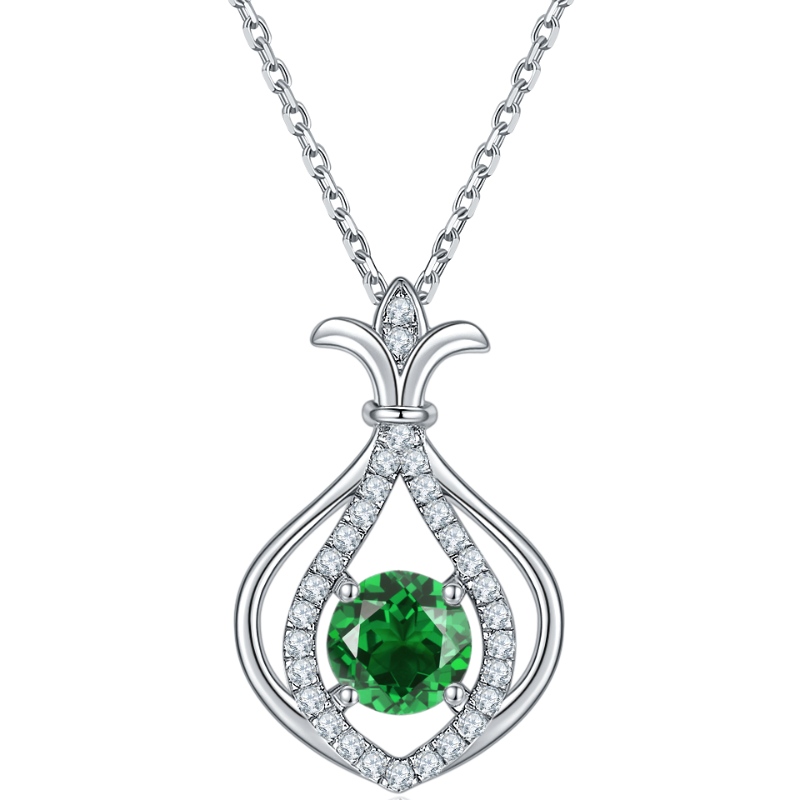New Fashion Jewelry 925 Sterling Silver Sterling Plating Cubic Zircon Collana a ciondolo Zircone per le donne regalo
