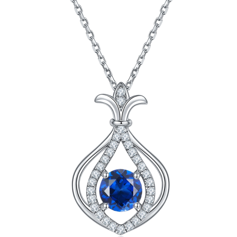 New Fashion Jewelry 925 Sterling Silver Sterling Plating Cubic Zircon Collana a ciondolo Zircone per le donne regalo