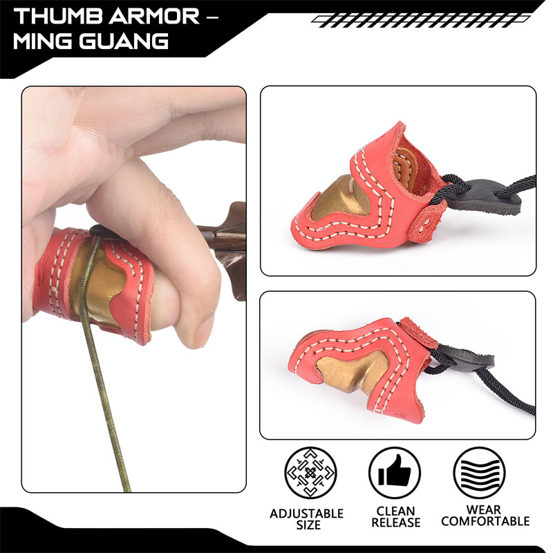 Elong Outdoor 420028 M Simile Airury Thumb Ring Thumb Armor Handmade Finger Protector Pollice per esterni Shooting Accessori Tab Tab