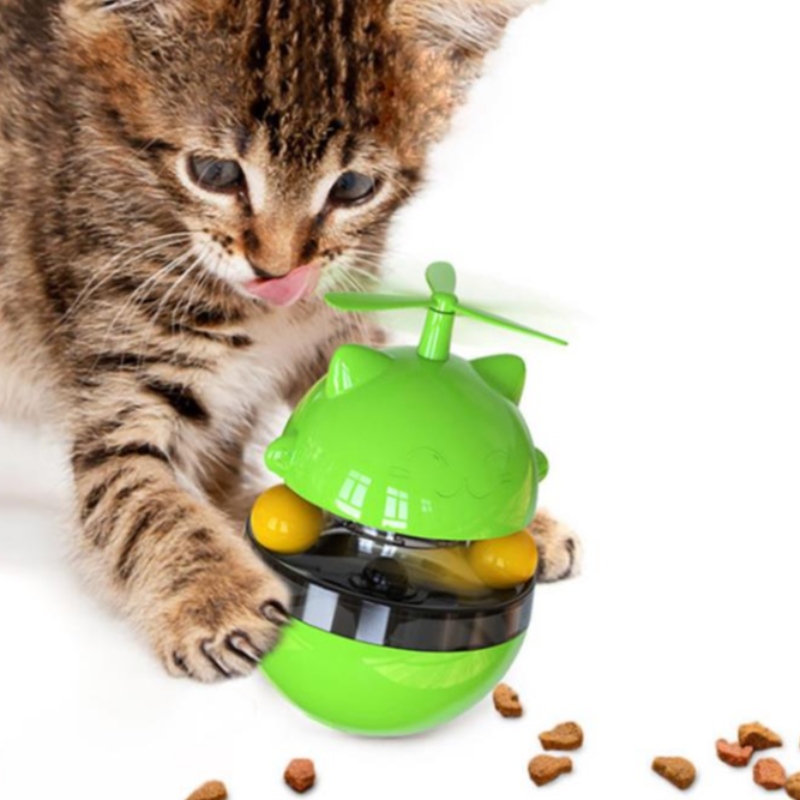 Campione gratuito Amazon Cat Toys Pet rifornimenti Giradischi Giradischi perdendo la palla di cibo divertente gatto bastone sé godendo i giocattoli del gatto