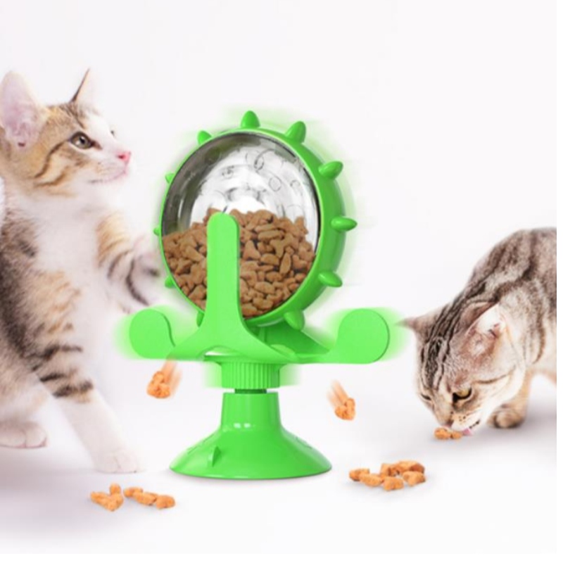 Forniture per animali domestici Giradischi Cat Cat Toy Interactive Feeder Slower Food Percage Trainer divertente gatto giocattoli