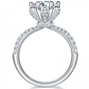 Argento sterling in argento di gioielli TUOCHEN 925/18K/14K/10K/9K anello con 3a/5a zircon/Moissanite/Diamond Stone