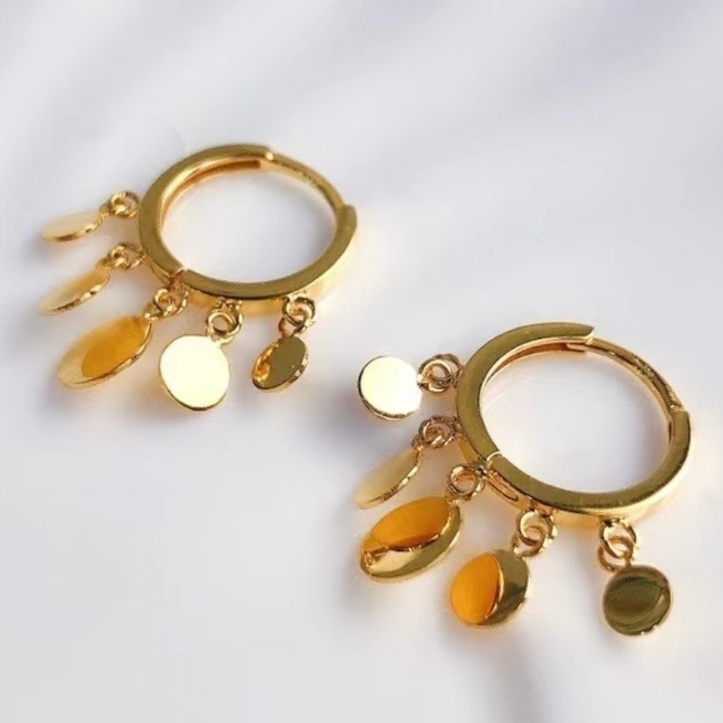 Dei gioielli Tuochen New Design 18K giallo/rose orecchino oro set regalo per le donne